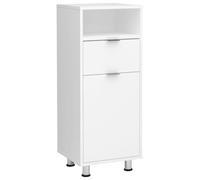 FMD furniture Commode, Armoire de Salle de Bain, Armoire Polyvalente, Buffet Blanc, 37 x 90 x 33 cm