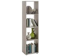 FMD Möbel – Étagère séparateur de pièce 4 compartiments 248-004E chêne sable 36,5×140,5×33 cm