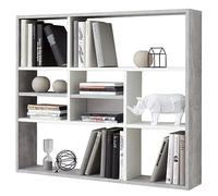 FMD furniture Etagère Murale, Bois, Béton/Blanc, env. 90 x 78 x 16 cm