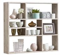 FMD furniture Etagère Murale, Bois, Chêne Sable, env. 90 x 78 x 16 cm
