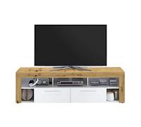 FMD furniture Meuble TV/HiFi, Bois d'ingénierie, Chêne Artisan/Blanc, ca. 180 x 53 x 40 cm 271-002E