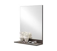 FMD furniture Miroir Mural Miroir de vestiaire avec Tablette Coloris Gris Lave 50 x 67 x 19 cm
