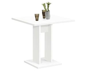 FMD furniture Table à Manger Pied Central Blanche LxHxP Env. 70 X 70 X 75 Cm Table de Cuisine Petit Encombrement