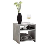 FMD furniture Table d'appoint, Bois, Gris Béton/Blanc, 40 x 40 x 40 cm
