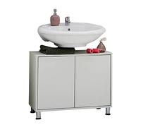 FMD Meuble salle de bain sous évier - Blanc 70x32,9x49,5 cm