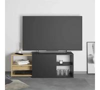 FMD Meuble TV avec 2 compartiments ouverts 133,5x39,9x49,2 cm, unité tv, buffet bas tv,, armoire tv 444232