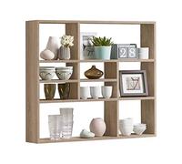 FMD Möbel 269-001 Mika Etagère Murale avec 9 Compartiments Bois Chêne 90 x 16 x 78,5 cm
