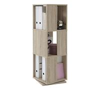 FMD Möbel 291-001_ei Tower Etagère Pivotante de Rangement avec 3 Compartiments Chêne