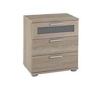 FMD Möbel 616-002_ei Jack 2 Chevet avec Trois Tiroirs Chêne 45 x 53,5 x 38 cm