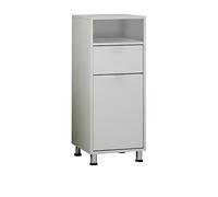 FMD Moebel 925-002 Zamora 2 Meuble de Salle de Bains avec Porte/Tiroir Bois Blanc 37 x 90,5 x 33 cm