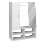 FMD Möbel AUMA 1 Rideau sur Pied, en Bois, Blanc, rectangulaire