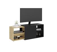 FMD Möbel Calicosy Meube TV modulable 4 étagères - Panneau de Bois Composite Mélaminé - Style Discret et Simple - pour Salon - L194,5 cm x l39,9 cm x H49,2 cm
