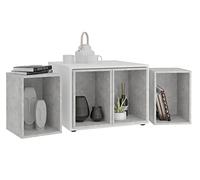 FMD Möbel Joker 1 Table Basse rectangulaire en Bois Blanc/Béton LA