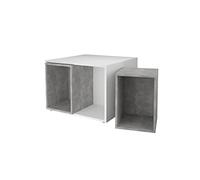 FMD Möbel Joker 2 Table Basse rectangulaire en Bois Blanc/béton LA