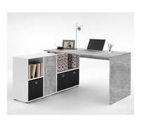 Bureau d'Angle Réversible Oxela 135cm Gris