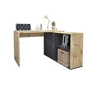 FMD Möbel Valley Bureau rectangulaire en Bois de chêne Artisanal NB/Matera