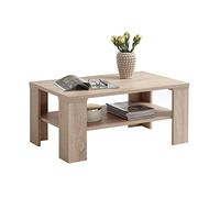 FMD Table Basse avec Étagère Chêne