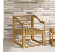 FMPGJLYH Canapé de jardin en bois d'acacia, banc modulaire, blanc, balcon | Laqué résistant aux intempéries, construction à lattes robuste, design peu encombrant