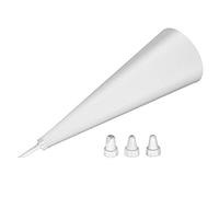 Poche à douille en coton et 4 douilles en plastique 30 cm FM Professional Pâtisserie Blanc