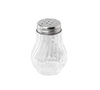 FMprofessional Salière et poivrière en verre 50 ml, salière et poivrière pour un dosage facile, salière pour différentes occasions, pot à épices de haute qualité (couleur argenté) Quantité : 1 pièce