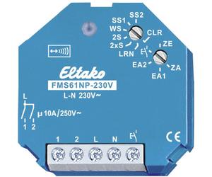 FMS61NP-230V Eltako sans fil Actionneur de commutation interrupteur à impulsion 1 canal encastré Puissance de coupure (max.) 2000 W Portée max. 100 m