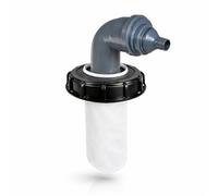 FN-Technik IBC Couvercle filtre à eau de pluie DN 150 NW 75 coudé 89° Douille 25 mm
