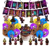 FNAF- Five Nights at Freddy's Fournitures de fête d'anniversaire, décorations de gâteau, ballons, décorations de fête pour enfants
