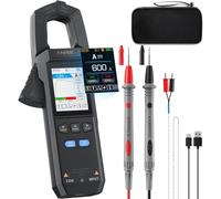 FNIRSI DMC-100 Pince Ampèremétrique Numérique, Multimètre TRMS 9999 Points, Enregistreur de Courbes 600A, Ampèremètre Rechargeable Avec Sac de Rangement, NCV, Tension CA/CC, Courant, Continuité