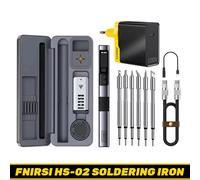 FNIRSI HS-02 Fer à souder Smart Sleep Écran d'affichage couleur IPS 100-450 ℃ Station de retouche de soudure PD100W, outil de réparation Portable 02B SET BOX