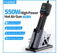 FNIRSI SAG-55 Micro pistolet à Air chaud 550W avec support BGA retouche LCD sèche-cheveux numérique pistolet thermique à souder pour outils de réparation de soudage SAG-55 Standard-EU