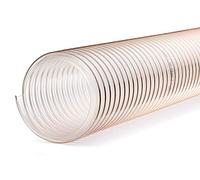 FNW- Tuyau flexible d'aspiration PU antistatique acier cuivré D. 100 mm, aspiration copeaux ou granulés (6 Metres)