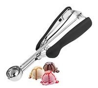 FOCCTS Cuillère à Crème Glacée Acier Inoxydable Cuillère Scoopers avec Renforcer Cuillères Sphériques pour fruits Cookies biscuit Servir Glace Sorbets