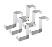 FOCCTS Set de 6PCS Patère en métal Crochet en Acier Inox en forme de Z pour oulard,Sac,Cuisine, Chambre, Armoire, Tiroir, etc.