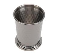 Focket Gobelets en Acier Inoxydable, Verres à Pinte Incassables de 400 Ml, Verres à Boire en Métal avec un Design élégant Empilable pour Bar, Maison, Restaurant, Bière (Plaqué noir)