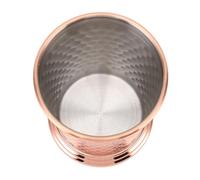 Focket Gobelets en Acier Inoxydable, Verres à Pinte Incassables de 400 Ml, Verres à Boire en Métal avec un Design élégant Empilable pour Bar, Maison, Restaurant, Bière (Cuivre Plaqué)