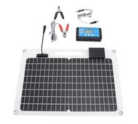 Focket Kit de Panneau Solaire avec Contrôleur de Solaire Double USB 12 V 24 V 100 A avec Affichage du Niveau de Puissance, Chargeur de Batterie de Panneau Solaire pour