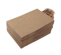 Focket Sacs en Papier, 8,3 X 4,3 X 10,6 Pouces, Sacs Cadeaux en Kraft Marron de Grande capacité en Vrac, de Courses avec Poignées Robustes pour les Achats de Fête et l'emballage de Cadeaux, Paquet