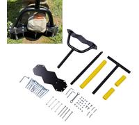 Fockety AéRateur De Sol Manuel, Outil Autonettoyant pour Pelouse avec 17 Pointes en Acier Et SystèMe à Double Ressort, Ameublissant Les Sols CompactéS pour Pelouse, Jardin Et Cour,