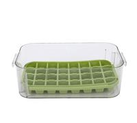 Fockety Bac à Glaçons avec Couvercle et Bac, 24 Cellules à Dégagement Facile, Flexible, 9,1 X 4,1 X Po, à Glaçons en Silicone, Gain de Place, Bacs à en Silicone