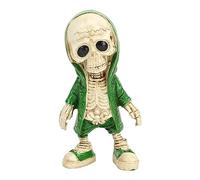 Fockety Cool Squelette Figurines, Halloween Squelette Poupée Résine Artisanat Ornement, Mignon Squelette Statue Halloween Ornements Décoration Collectibles Memorial pour Home Office