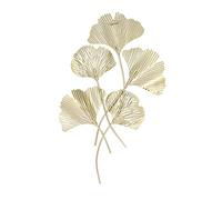 Fockety Grande Décoration Murale en Métal Doré, Ornements de Feuilles de Gingko Doré, Sculpture Murale en Métal, pour Salon, Chambre, Bureau, Bureau, Grand (23,6 X 13,8 Po)