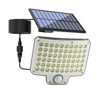 Fockety Lampes Solaires D'extérieur, 3 000 Lm, 240 LED, Détecteur de Mouvement, Télécommande, Applique Murale étanche IP65 pour Jardin, Clôture, Porte D'entrée, Terrasse, Jardin, Garage