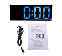 Fockety Réveil Numérique, écran LED de 6,25 Pouces, Batterie de Secours, 3 Niveaux de luminosité, Horloge Miroir Numérique, Petite Horloge avec 2 Alarmes, Mode Snooze pour Chambre à Coucher (Cadre
