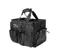 Fockety Sac de Nettoyage, 38,5 X 27 X 25 Cm, Grande capacité, Sac de Rangement pour Outils de Nettoyage de Voiture Portable avec Poignée et Bandoulière, Organisateur de Caddie pour