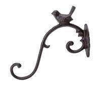 Fockety Support Mural en Fonte pour Plantes, Crochet Vintage (BLACK) | Support de Plante Robuste pour Jardin Extérieur, Mangeoire à Oiseaux, Lanterne de Jardinière, Carillons éoliens
