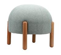 Fockety Tabouret de Repose-Pieds Rond, Design Nordique, Repose-Pieds Multifonctionnel pour la Maison, Joli Tabouret en Forme de Champignon, Banc à Chaussures, pour Salon, (Green)