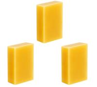 FOCMKEAS Lot de 3 blocs de cire d'abeille jaune - 260 g - Rectangulaires - Triple filtre - Pour la fabrication de bougies, les soins de la peau, le baume à lèvres, le polissage des meubles en bois