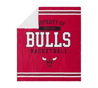 FOCO Couverture Polaire Sherpa Chicago Bulls NBA - 152,4 x 177,8 cm