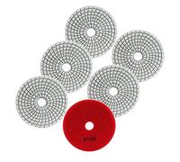 FOCSTOL Disque Diamant de Polissage - 6 pièces 100mm #100 Tampon Polissage Diamant pour Granit Marbre Pierre Artificielle Quartz pour Meuleuse d'angle