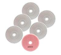 FOCSTOL Disque Diamant de Polissage - 6 pièces 100mm #3000 Tampon Polissage Diamant pour Granit Marbre Pierre Artificielle Quartz pour Meuleuse d'angle